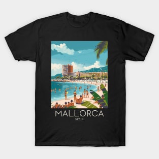 A Pop Art Travel Print of Mallorca - Spain T-Shirt